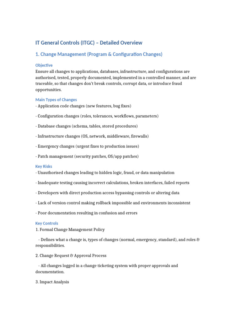 ITGC Detailed Notes | PDF | Backup | Security Engineering