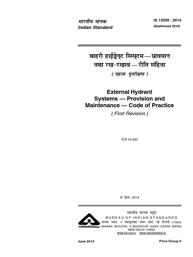 External Hydrant Systems Code of Practice | PDF | Pump | Fire Sprinkler ...