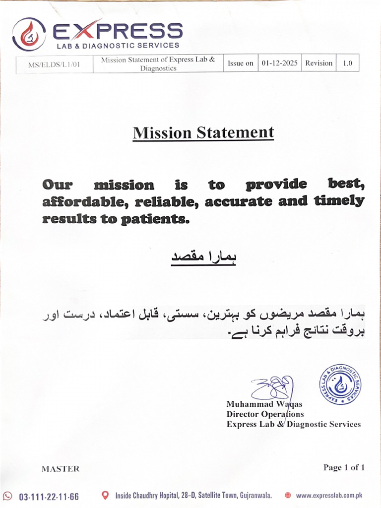 Mission Statement Express Lab | PDF