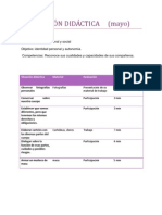 PLANEACIÓN DIDÁCTICA (Mayo) (Desarrollo Personal y Social)