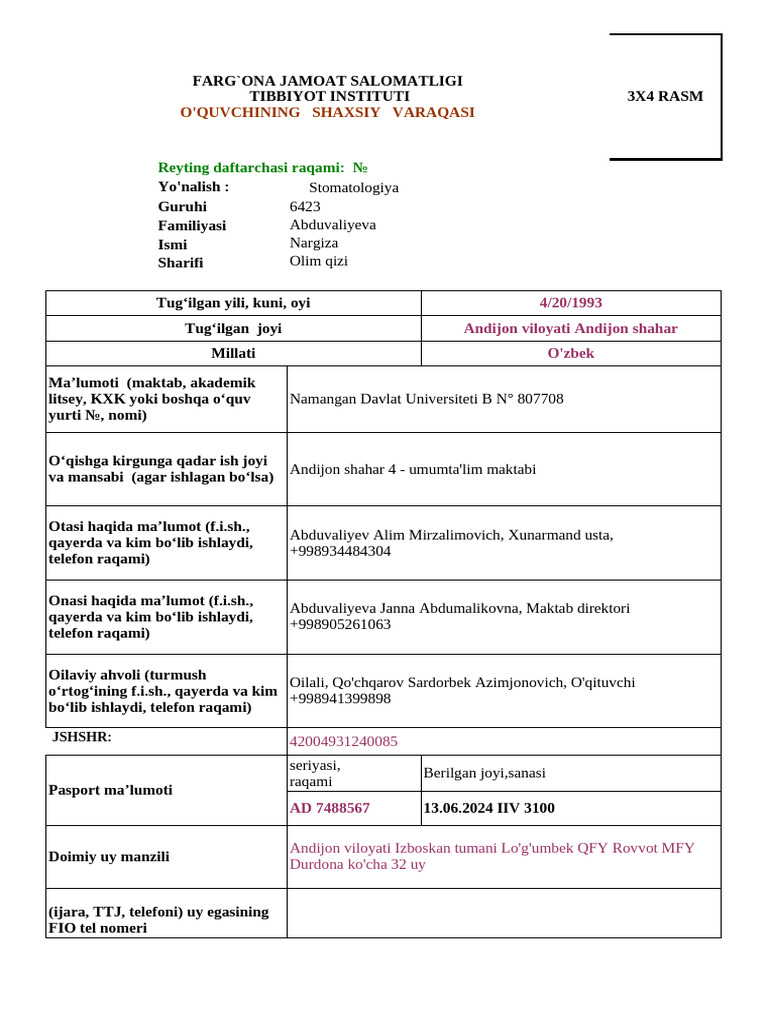 OBEKTIV TALABA (2) | PDF