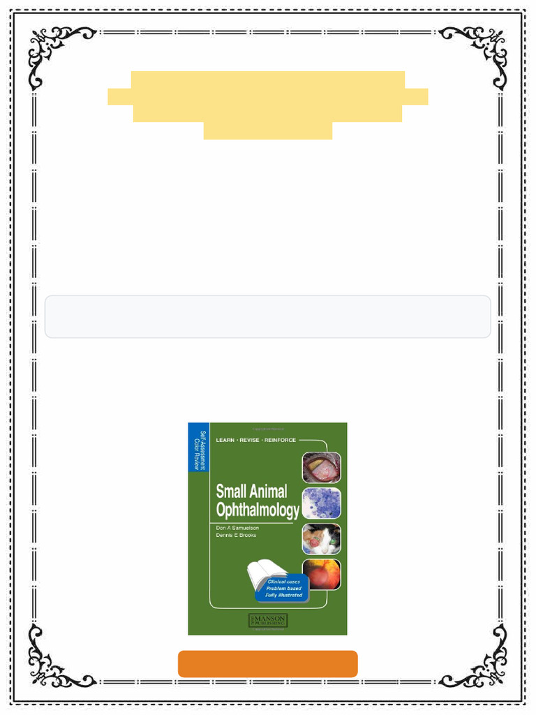 Small Animal Ophthalmology Self Assessment Colour Review 1st Edition ...