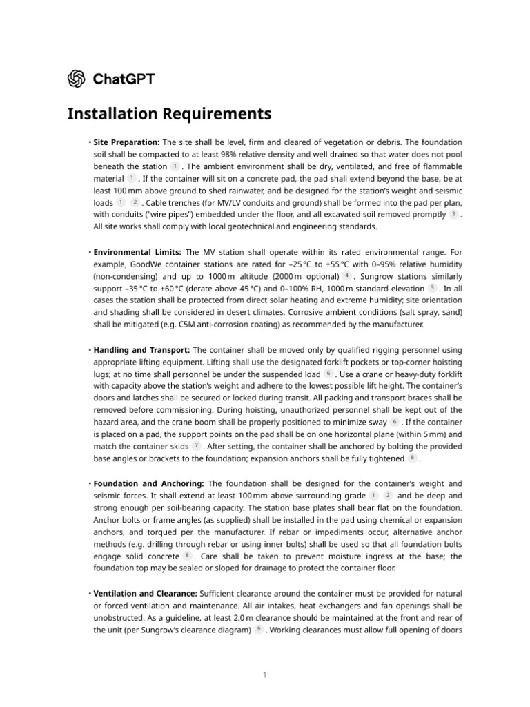 MV Station Installation Guidelines | PDF | Transformer | Insulator ...