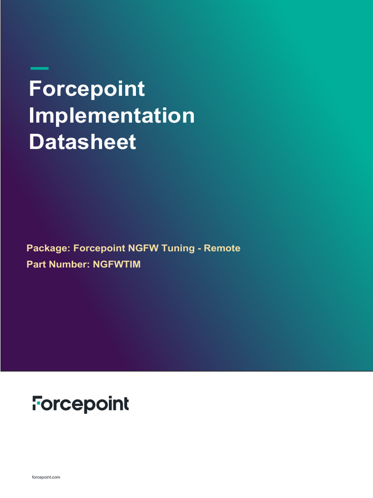 Forcepoint NGFW Implementation Guide | PDF | Subscription Business ...