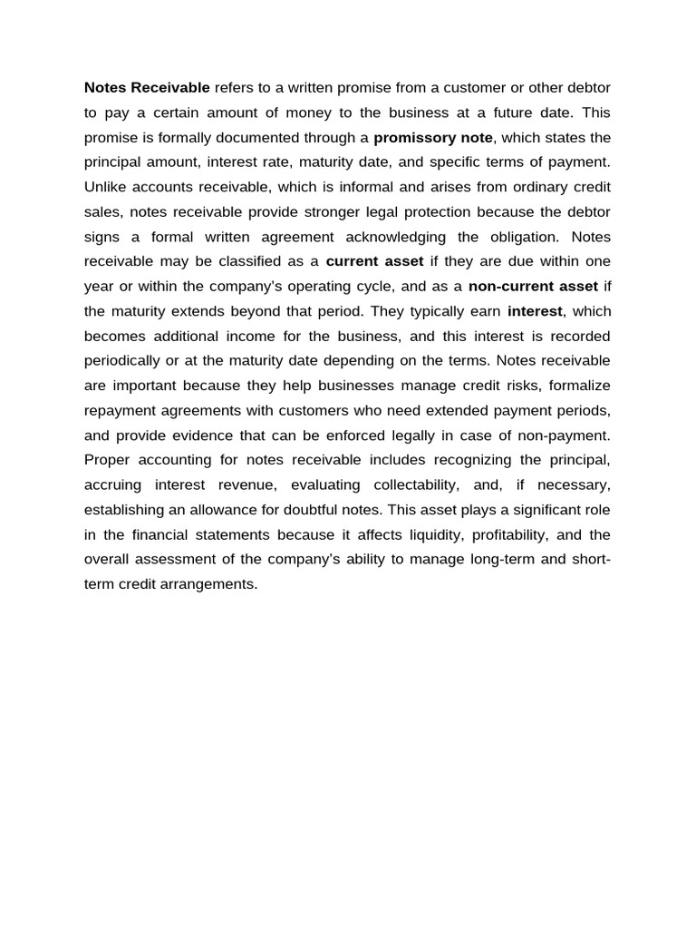 Notes Receivable | PDF