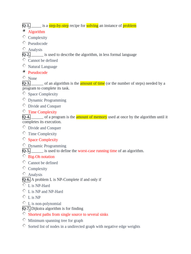 Algorithm Concepts and Complexity Analysis | PDF | Computational ...