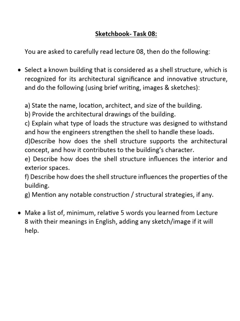 Sketchbook - Task 8 | PDF