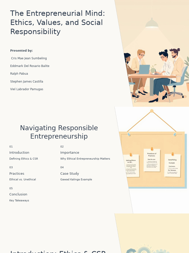 Ethical Entrepreneurship and CSR Insights | PDF | Corporate Social ...