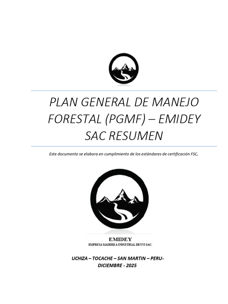 PGMF Emidey | PDF | Los bosques | Gestión de bosques