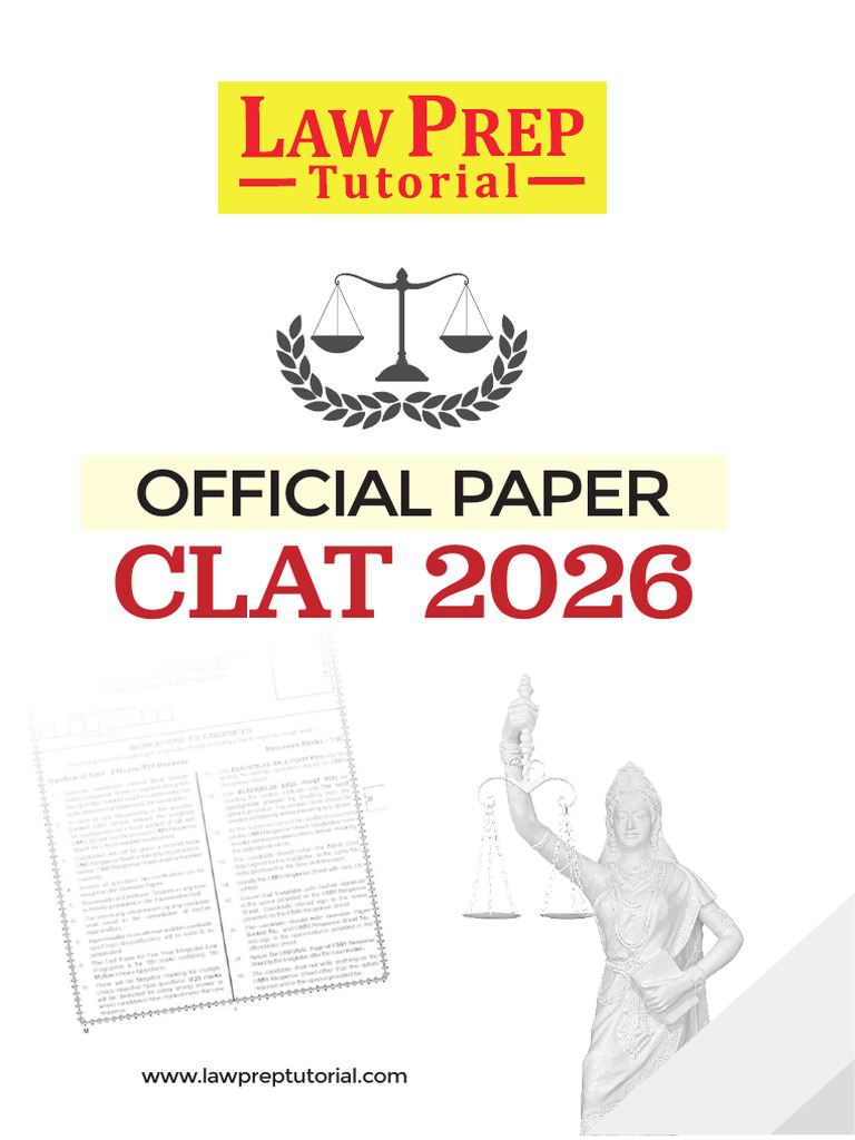 Clat 2026 - Official Paper | PDF