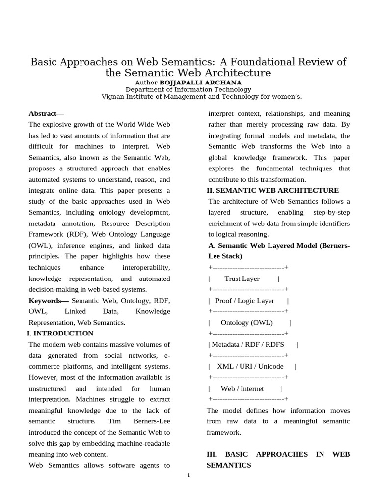 Web Semantics: Key Approaches Explained | PDF | Semantic Web | Resource ...