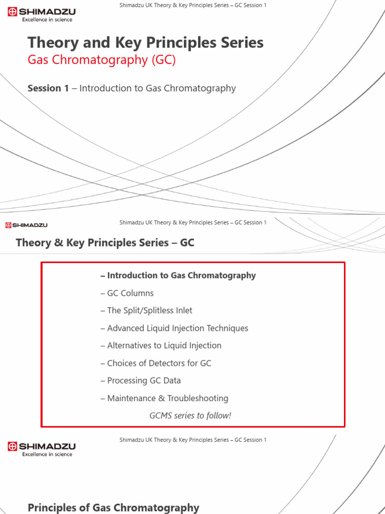 Introduction to Gas Chromatography | PDF | Gas Chromatography ...