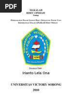 Makalah Riset Operasi