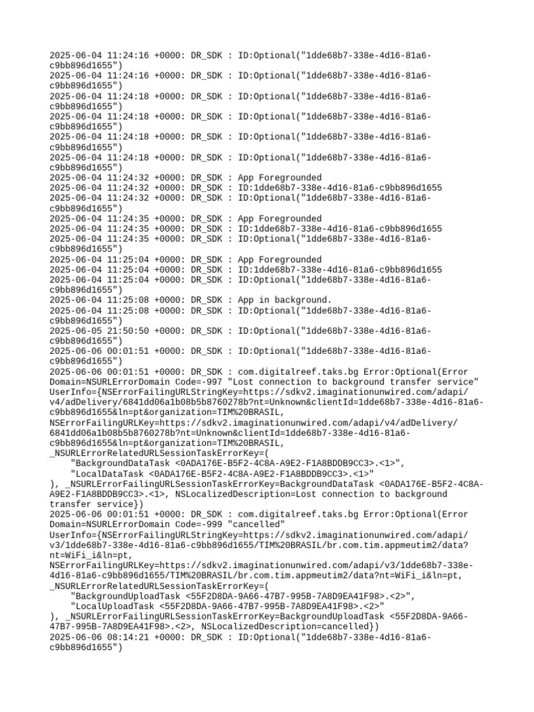 DR_SDK App Activity Log and Errors | PDF | Software