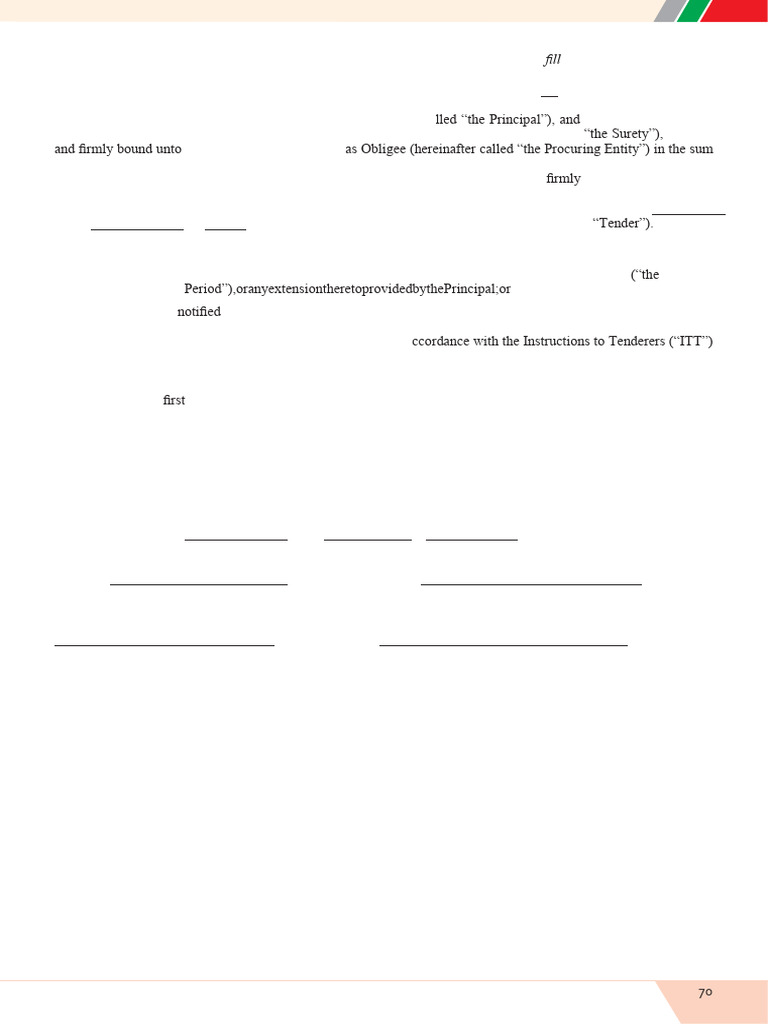 Tender Security and Activity Schedule Guide | PDF | Specification ...