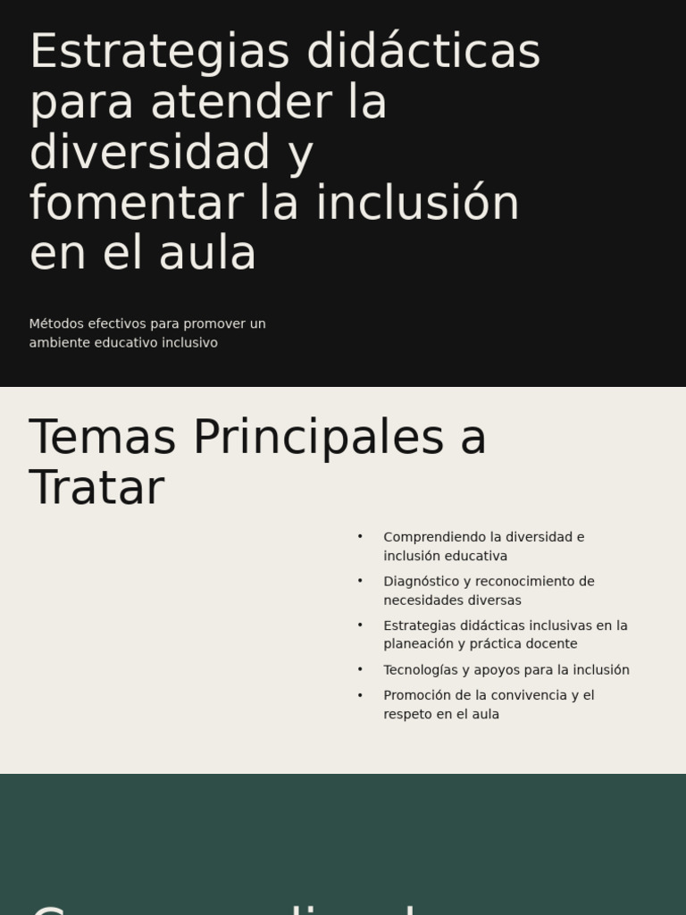 Estrategias Inclusivas en el Aula | PDF | Evaluación | Inclusión ...