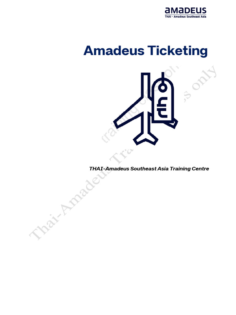 Amadeus E-Ticketing Training Guide | PDF | Public Transport | Airlines