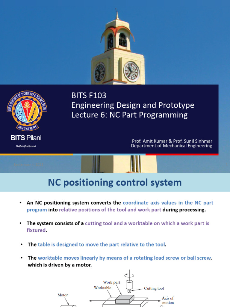 NC Part Programming Overview and Systems | PDF | Rotation | Screw