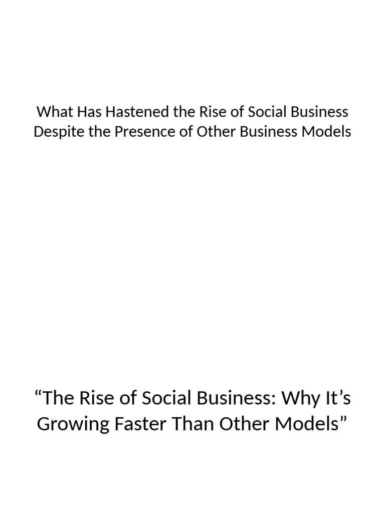 The Rapid Rise of Social Business Models | PDF | Corporate Social ...