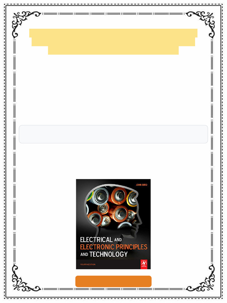 Electrical and Electronic Principles and Technology 4th Edition John ...