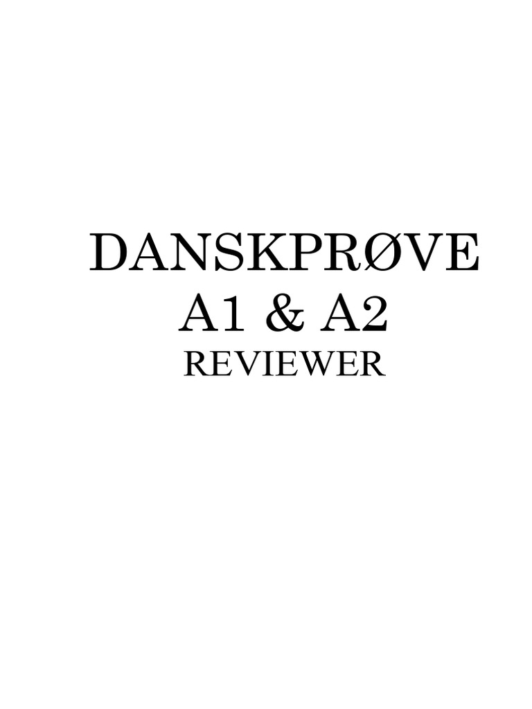 Danish A1 Test Overview and Questions | PDF