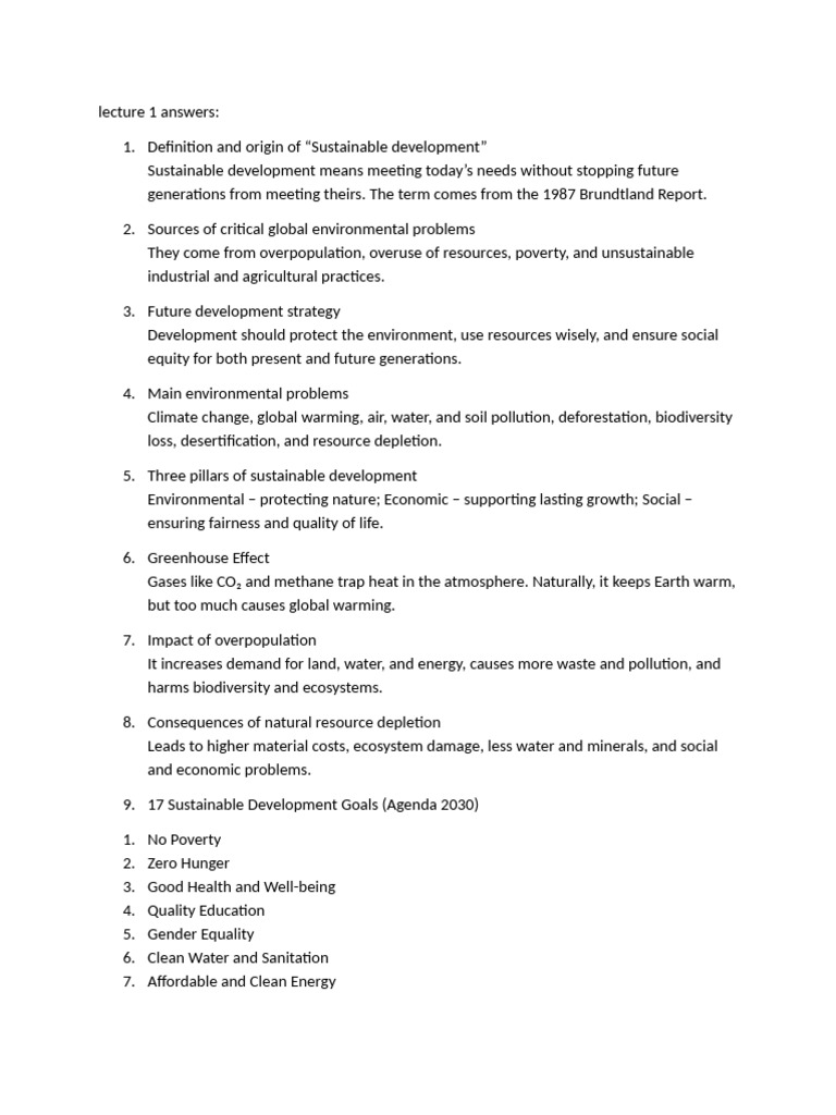 Sustainable Development and Environmental Impact | PDF | Sustainability ...