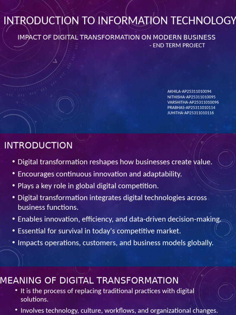 Digital Transformation in Business Today | PDF | Internet Of Things ...