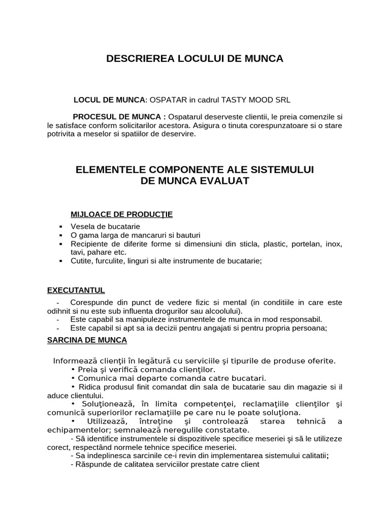 Ospatar, Ajutor de Osptar | PDF