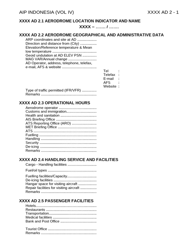 AIP Indonesia Vol IV: Aerodrome Data | PDF | Aviation | Navigation