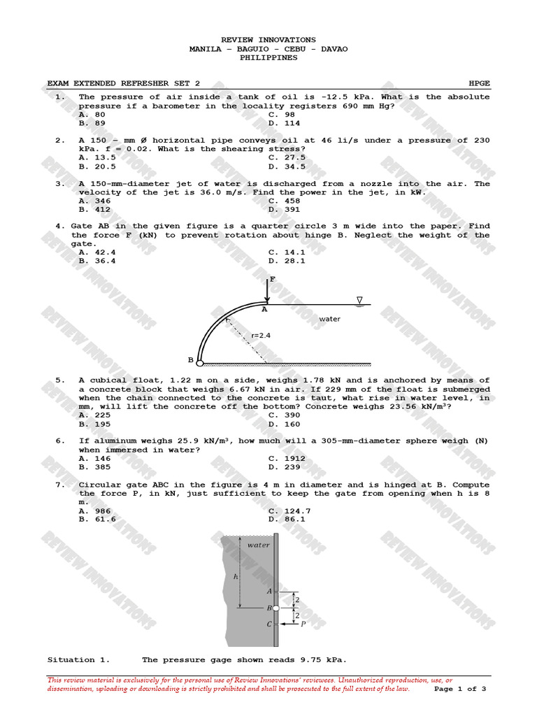 HPGE Exam Extended Refresher Set 2 | PDF | Civil Engineering | Earth ...