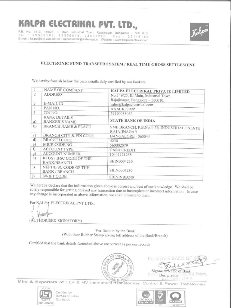 Bank RTGS | PDF