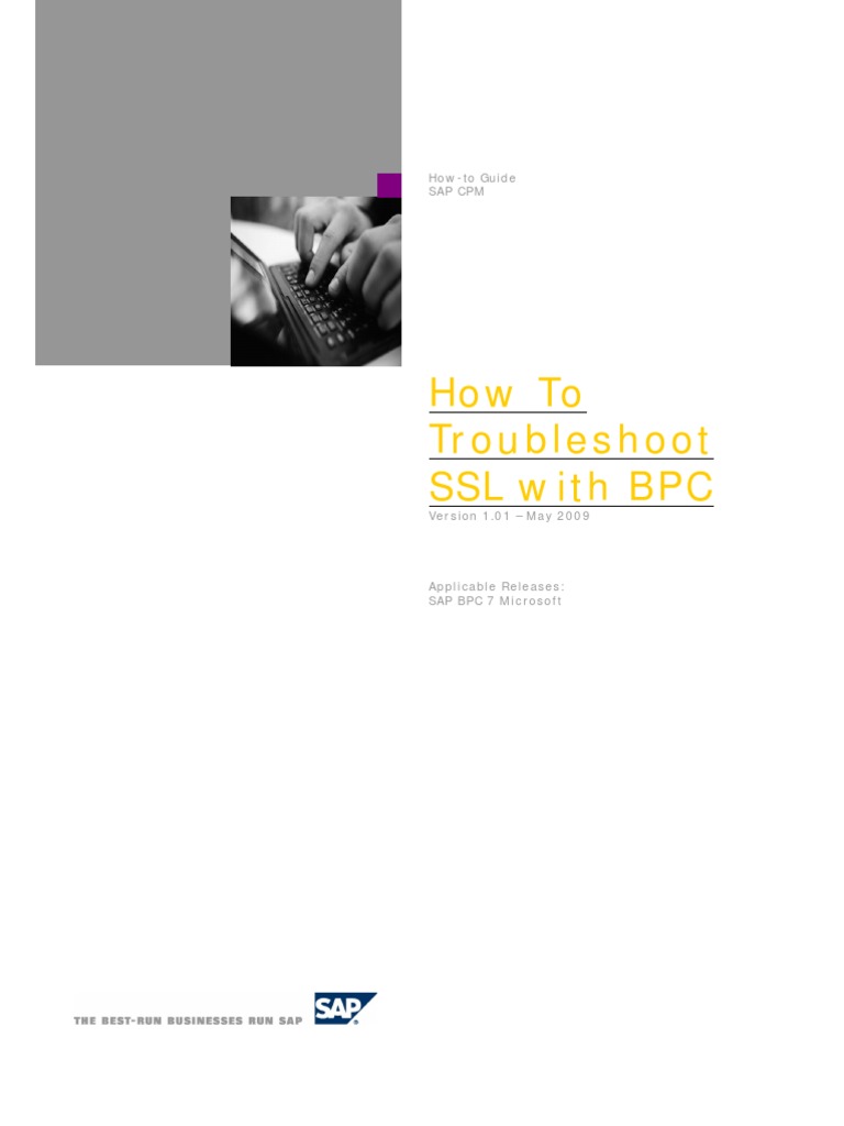 (BPC) How To... Troubleshoot SSL With BPC | PDF | Transport Layer ...