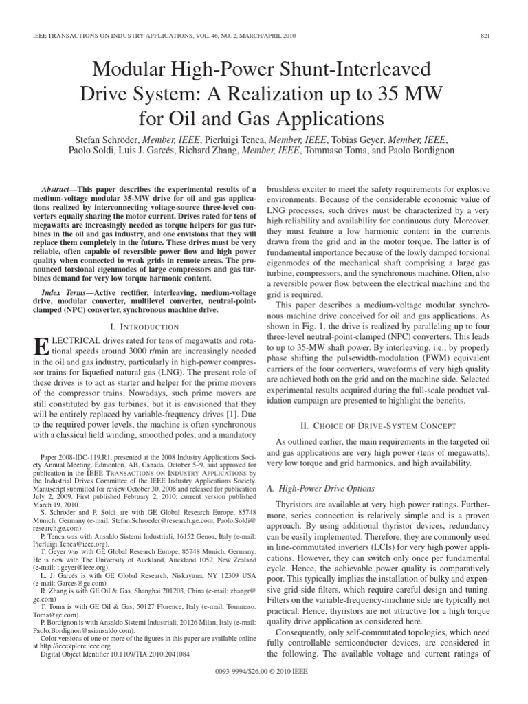 35 MW Modular Drive for Oil & Gas Applications | PDF | Power Inverter ...