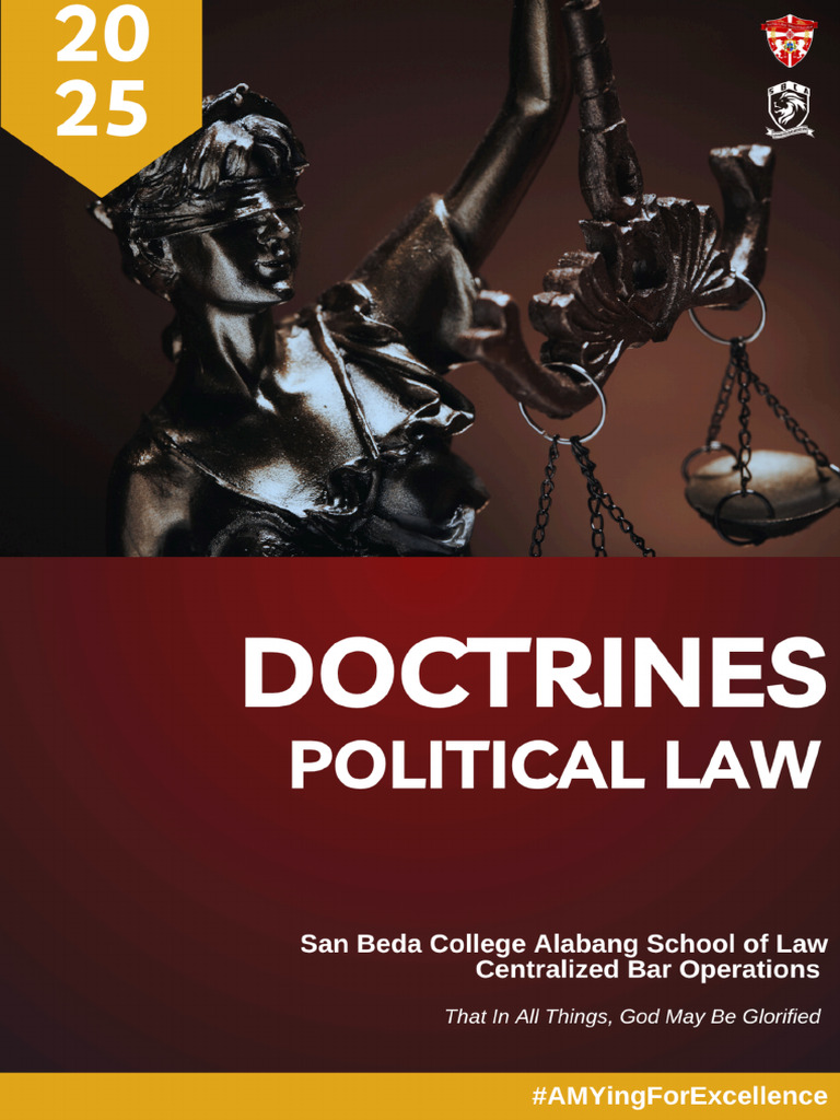 SBCA Political Law - Doctrines CDD2025 | PDF