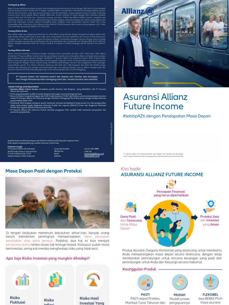 Asuransi Allianz Future Income: Proteksi & Investasi | PDF