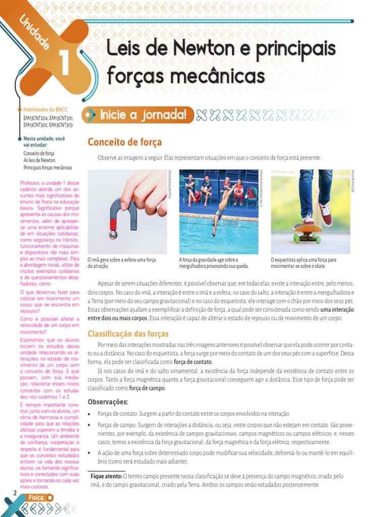 Forças e Leis de Newton na Física | PDF | Força | Leis do Movimento de ...