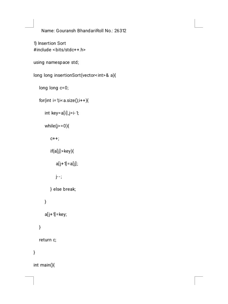 Sorting and Graph Algorithms in C++ | PDF | Computer Programming ...