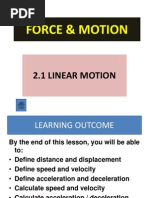 2.1 Linear Motion