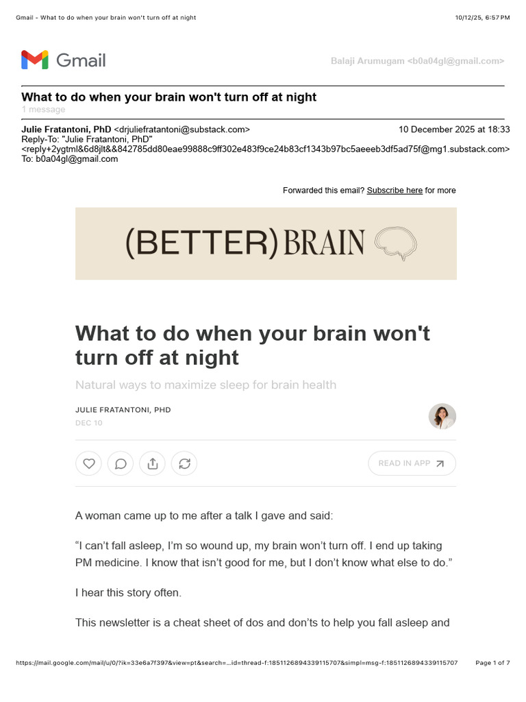 Tips to Calm Your Mind for Sleep | PDF | Sleep | Insomnia