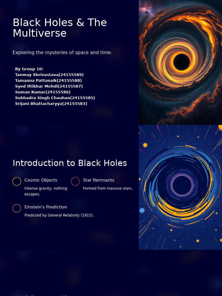 Black Holes and Multiverse Insights | PDF | Black Hole | Universe