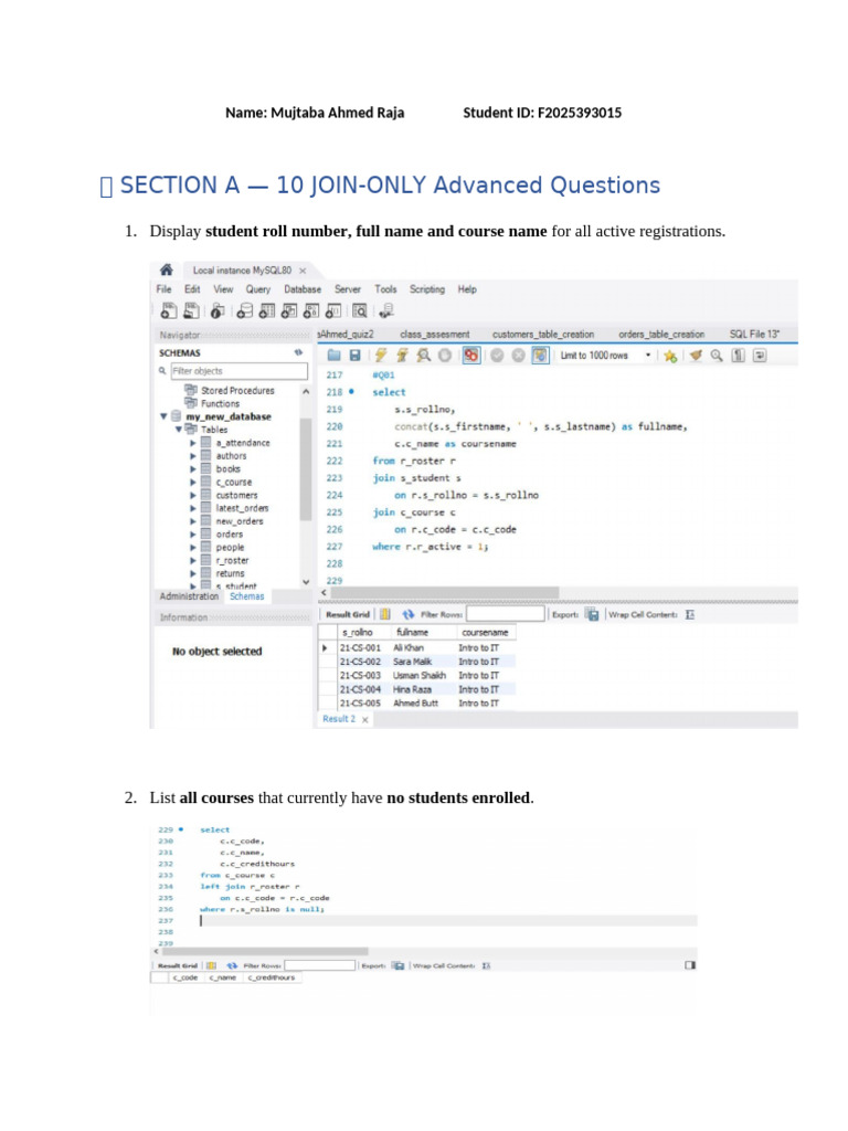CC230 - Week #07 SQL Workout I | PDF
