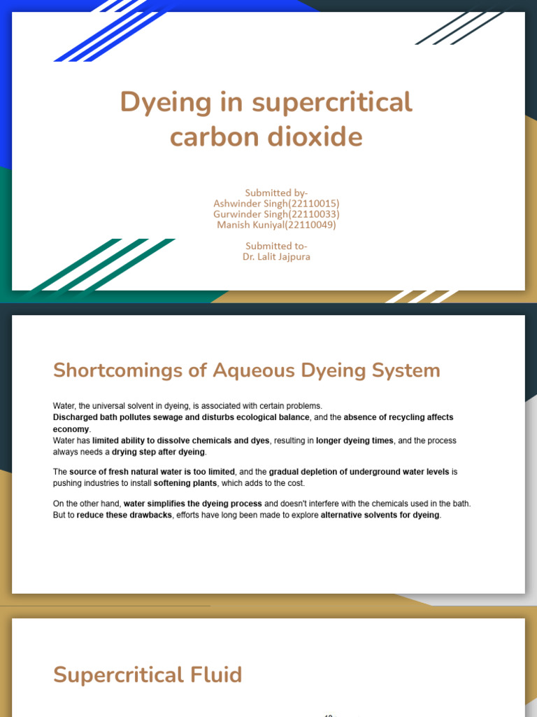 Supercritical CO₂ Dyeing Process Explained | PDF | Supercritical Fluid ...