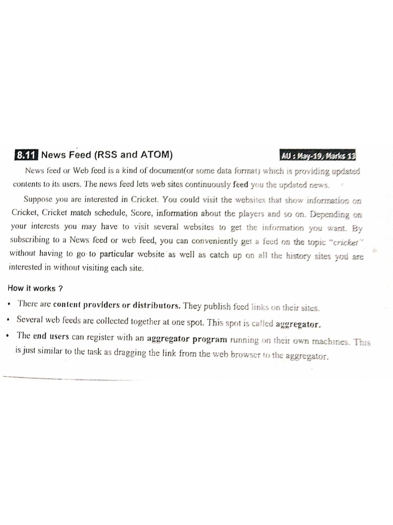 Rss and Atom | PDF