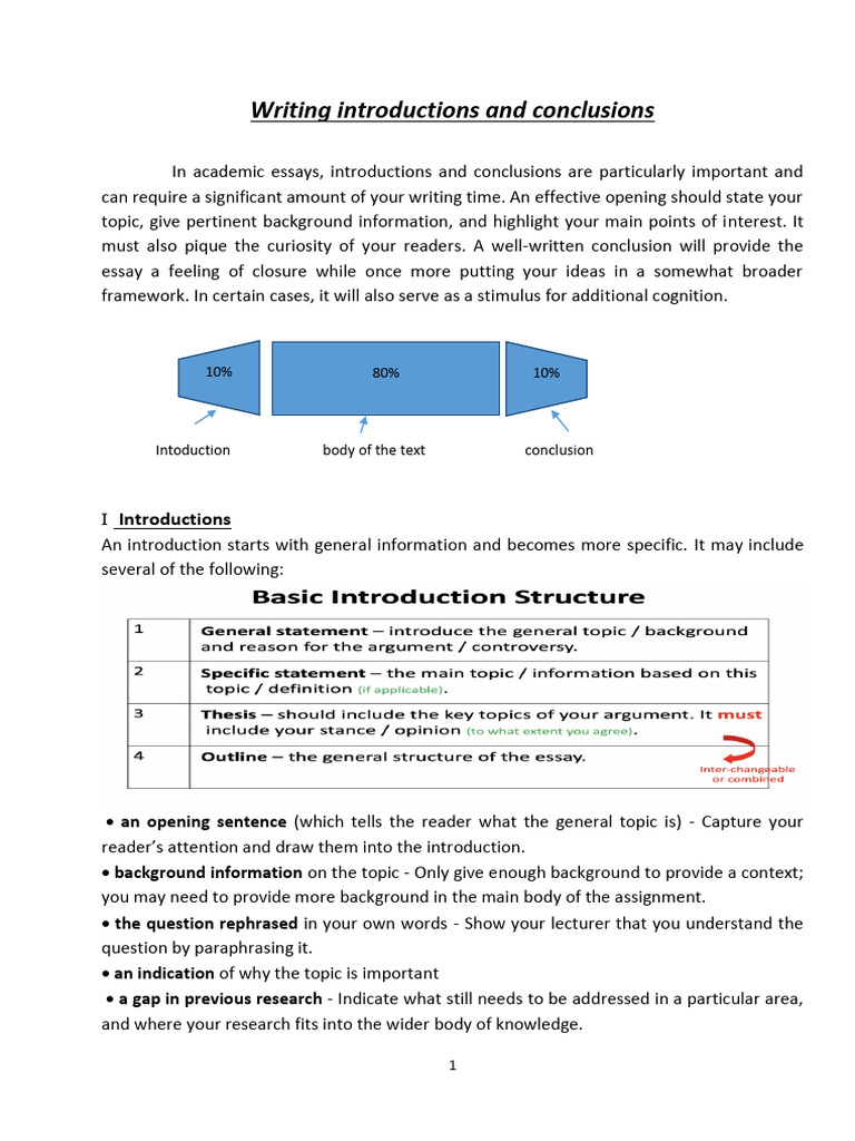 5. Writing Introductions and Conclusions | PDF | Essays | Argument