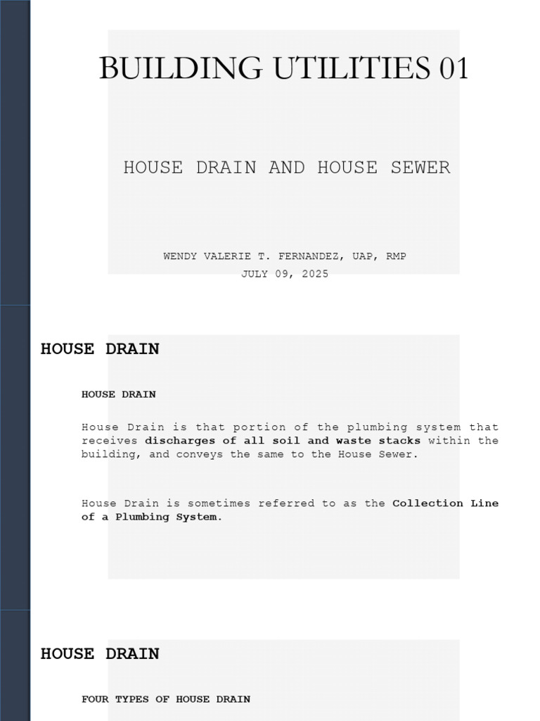 Module+6.+House+Drain+and+House+Sewer | PDF | Storm Drain | Sanitary Sewer