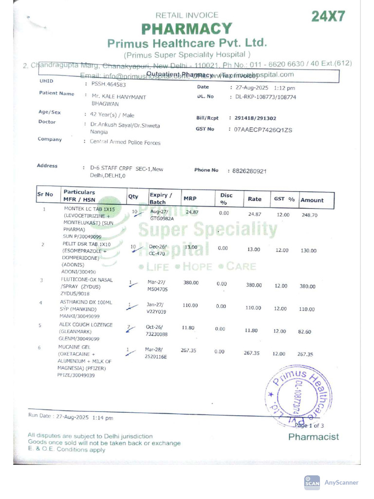 Medicine Invoice | PDF
