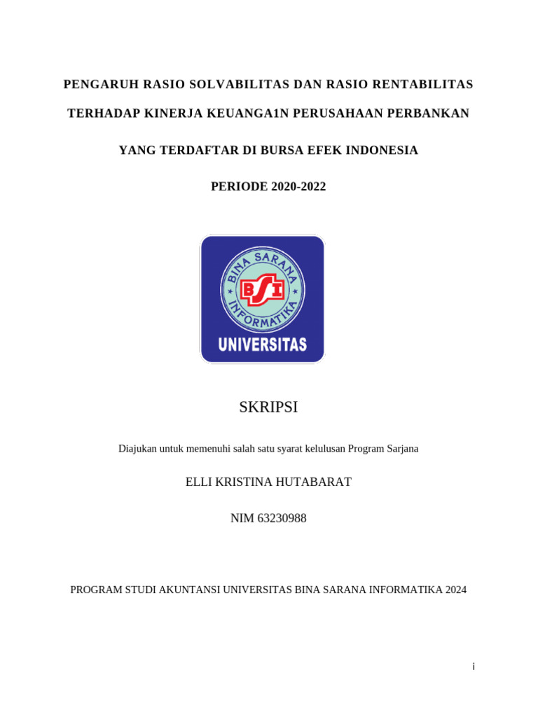 Pengaruh Rasio Solvabilitas dan Rentabilitas | PDF