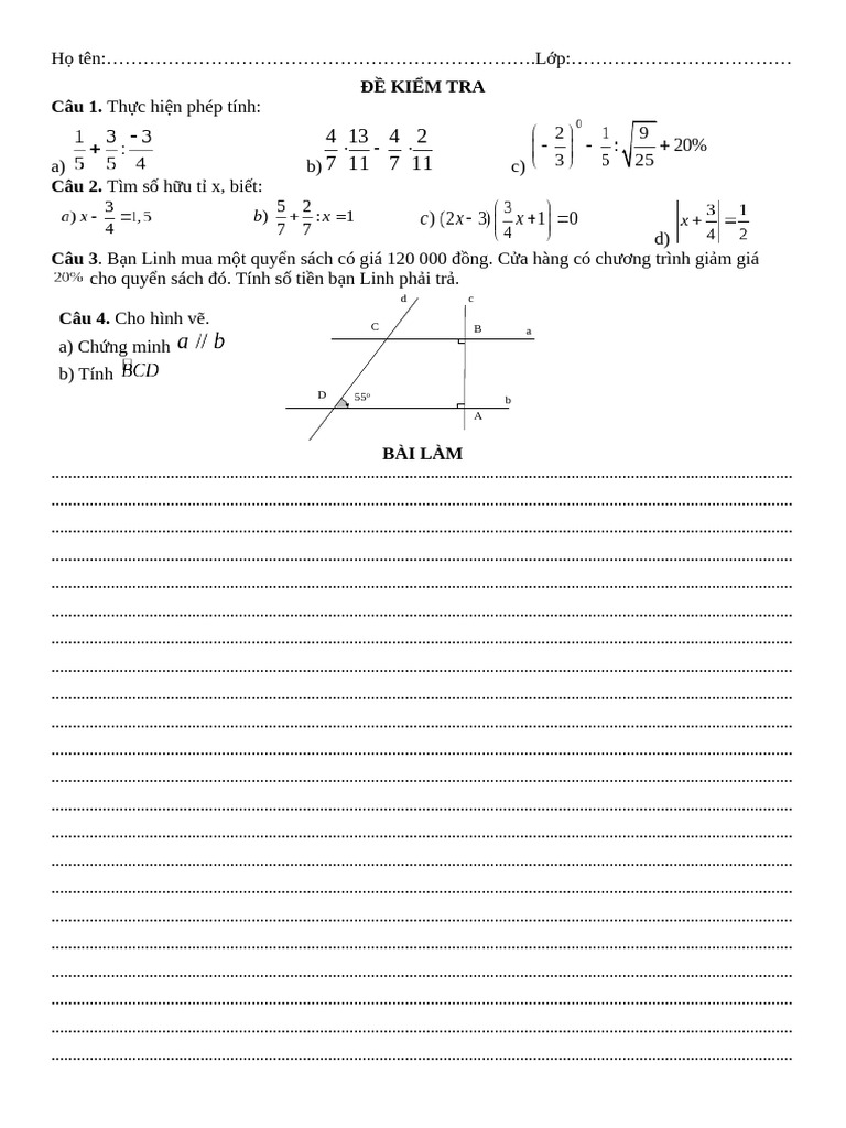 Ktra 1 tiết gki | PDF