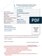 Hall Ticket For GET Written Test - Advt No. 4/2012