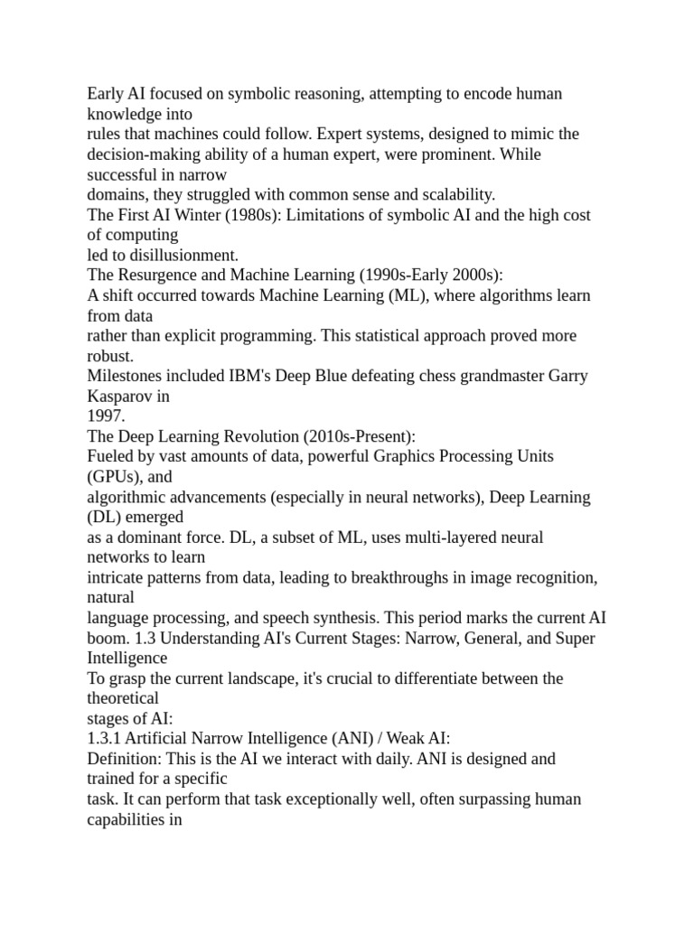 Evolution of AI: From Symbolic to Deep Learning | PDF | Artificial ...